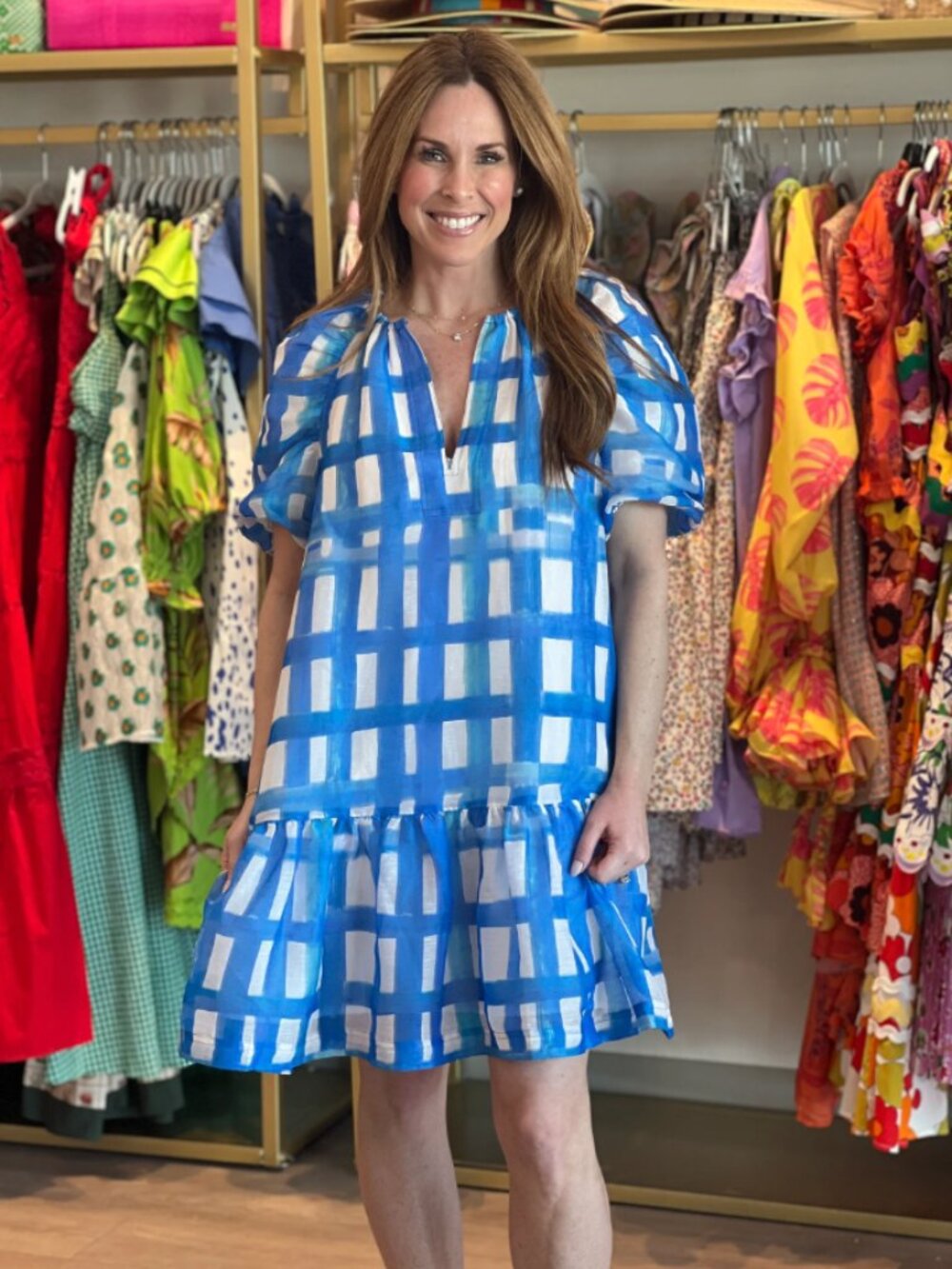 Marie Oliver Greta Dress in Amalfi Madras Size XL NWT